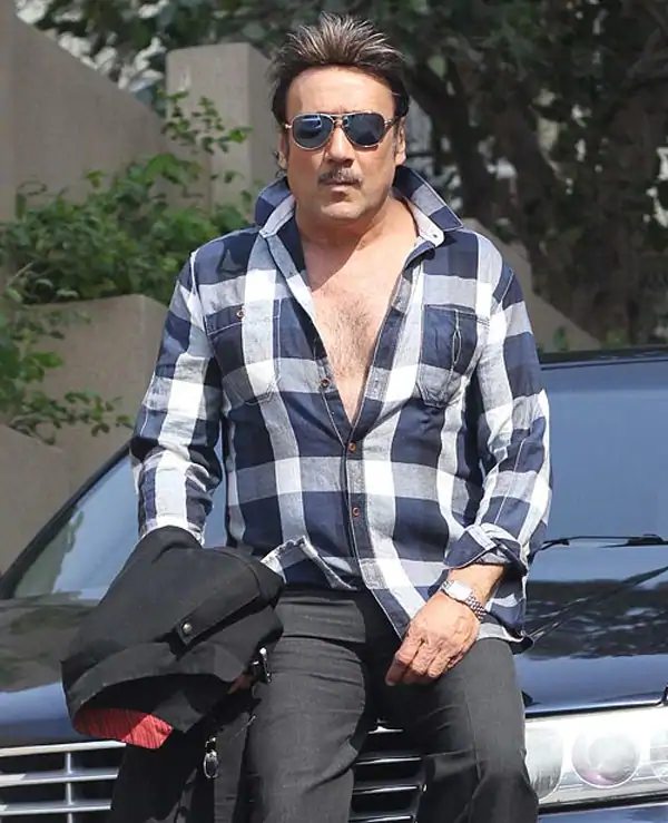Jackie Shroff in white and blue check shirt with goggles - handsome man in India