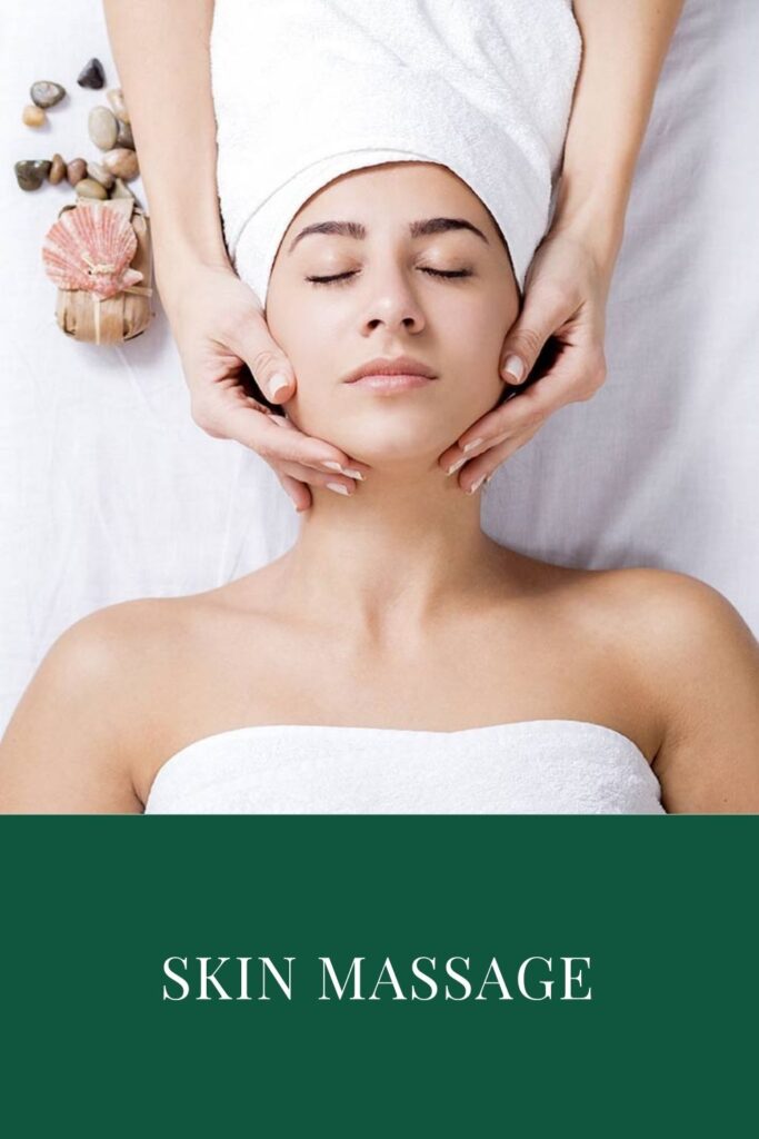 A girl is having face massage - night skin care tips