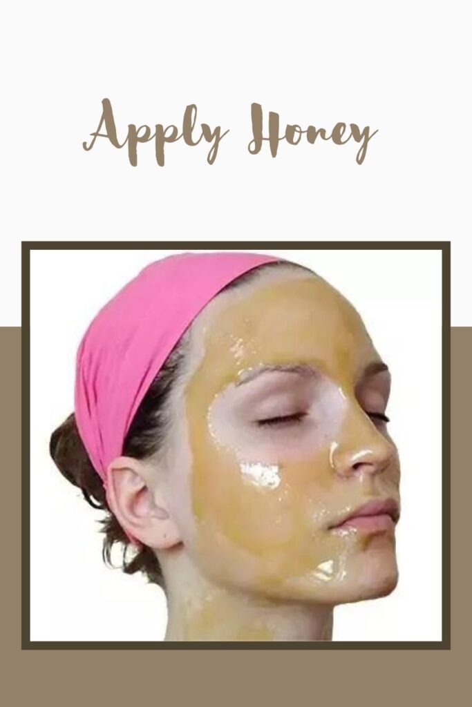 A girl in pink bandana applied honey on her face - remove Skin Blemishes
