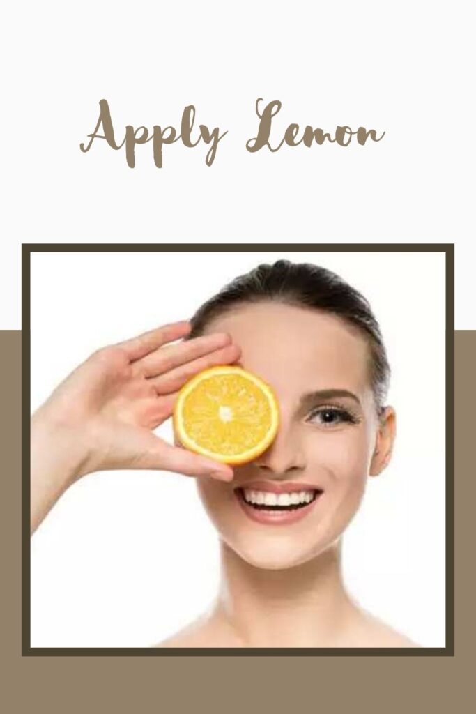 A smiling girl showing the piece on lemon -  daily skin care routine for glowing skin