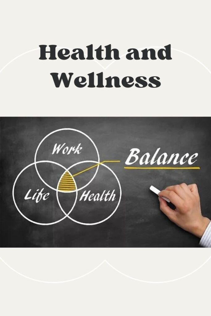 A chart is showing balance between work, life and health - Work and Health