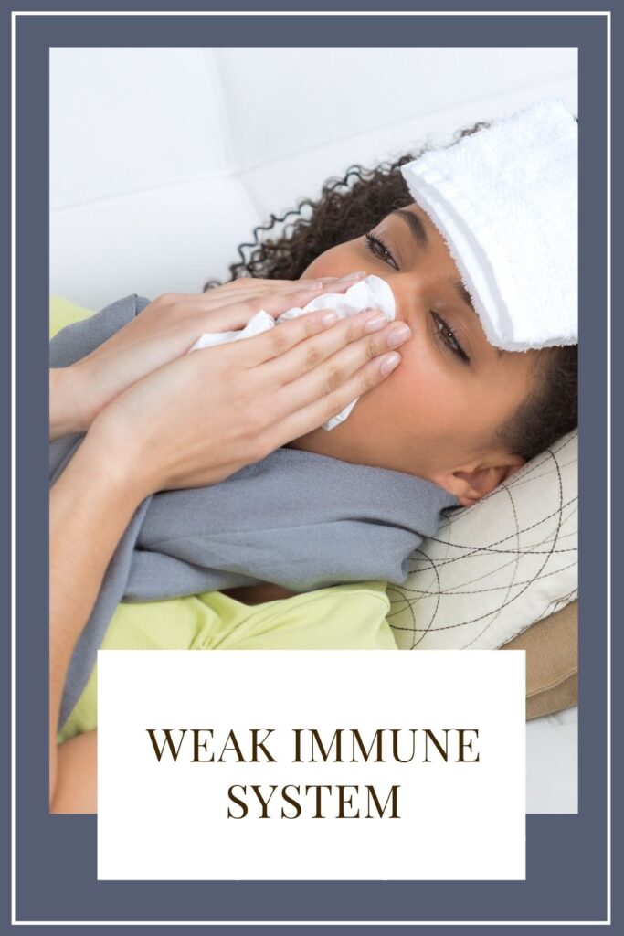 A girl suffering from cold and fever -  Immune System