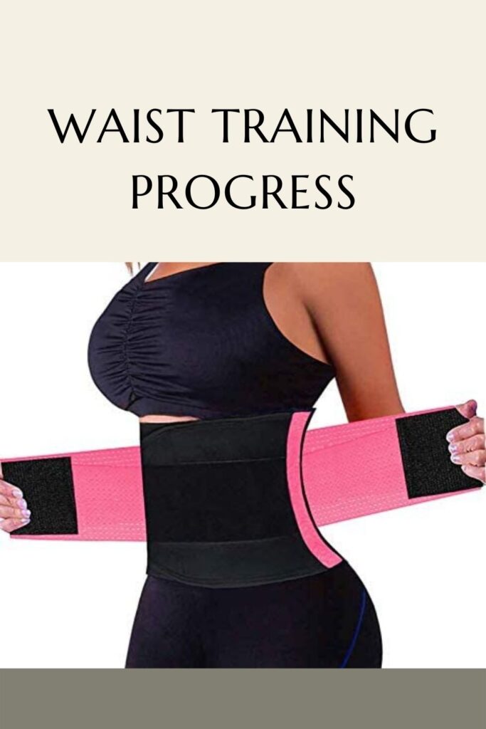 A girl is showing her her Waist Trainer result -  Waist Trainer