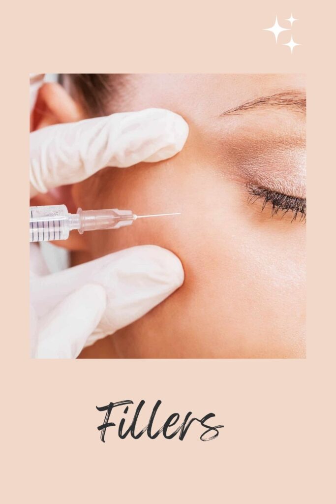 filler are being injected in someone's under eye - dark circles