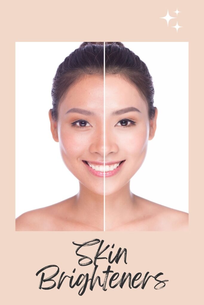 before and after effects of Skin Brighteners - remove dark circles