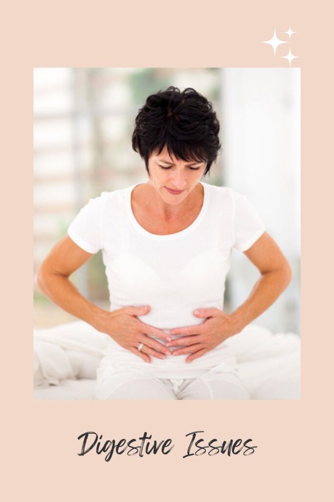 A lady in white t-shirt showing her Digestive Issue A lady in white t-shirt showing her Digestive Issue - soaked almonds water benefits