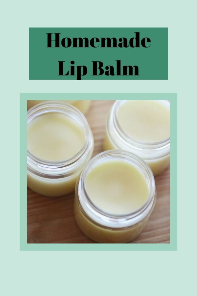 Small container full of home made lip balm which is made by beeswax, coconut oil and raw honey - lip care tips