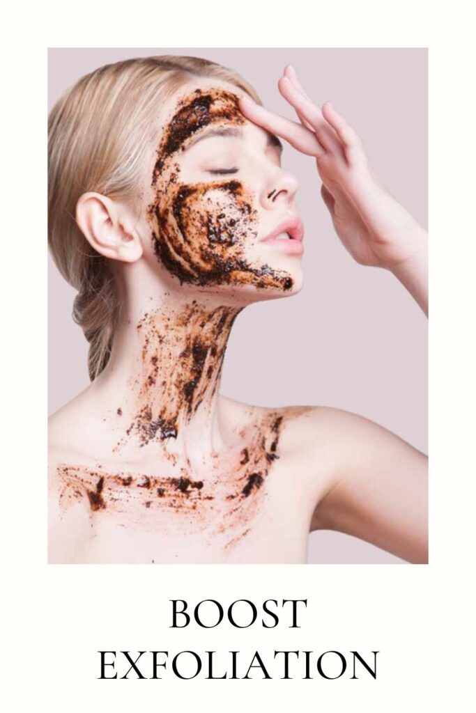 A girl is exfoliating her face and body - Natural Exfoliants