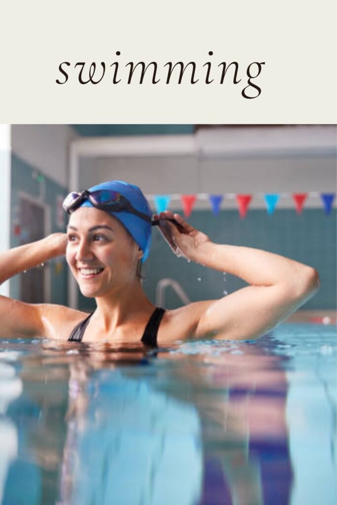 A girl in black tank top and swimming cap with goggles - advantages and disadvantages of swimming