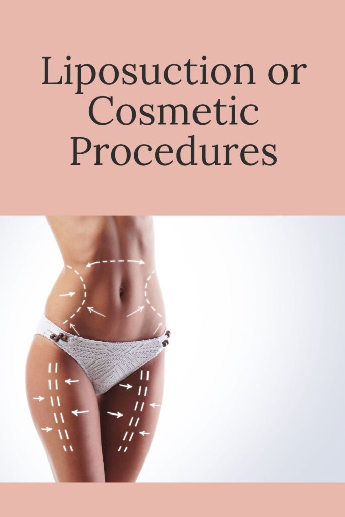 cosmetic procedures steps are shown on a girls body - toned body