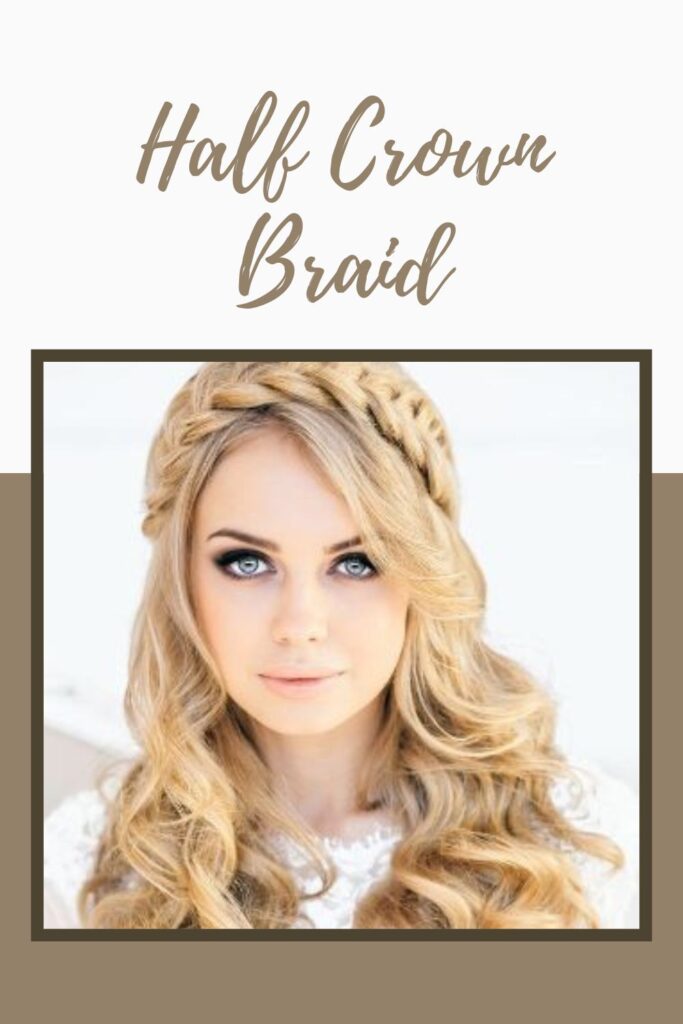 a girl with blonde hair showing her half crown braid hairstyle - hairstyle for girls