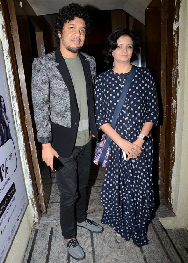 Indian singer Papon with his wife Shweta Mishra Mahanta posing for camera  - India singers wife