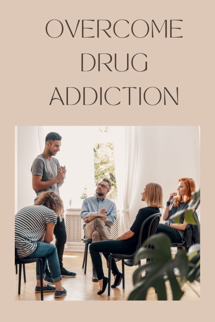 A group of people discussing some thing - drug addiction