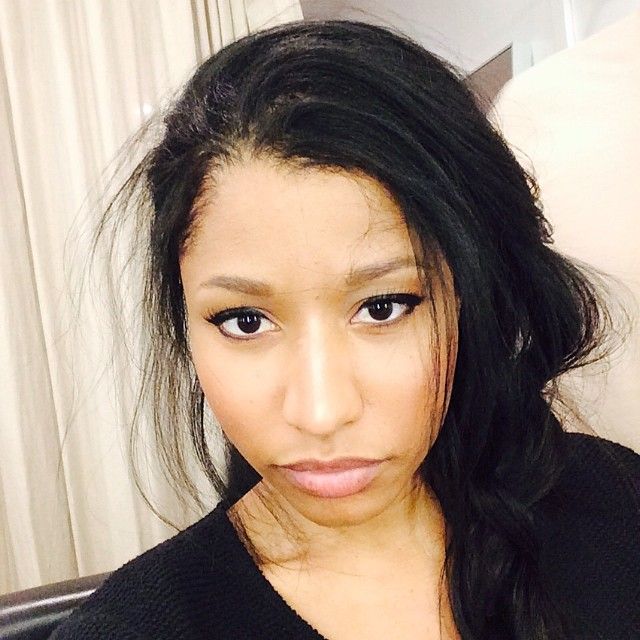 Nicki Minaj in no makeup look - black celebrities without makeup