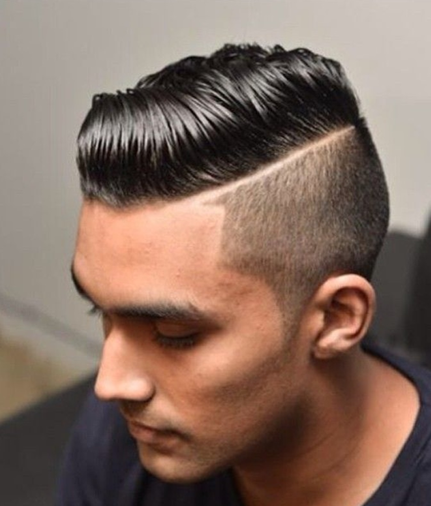 Man in blue t-shirt and side Comb Back Medium Hair Man in blue t-shirt and side Comb Back Medium Hair - Decent hairstyle for Indian boy