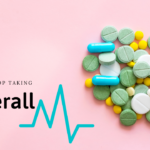 The graphic has medicine, and text board with written text - When to stop taking adderall