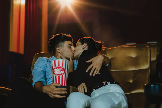 Couple kissing in the movie theater - places to make out