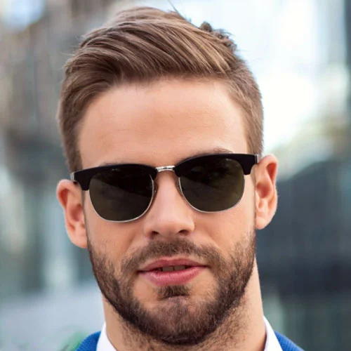 Man in goggles and Ivy League Haircut - haircuts for men medium