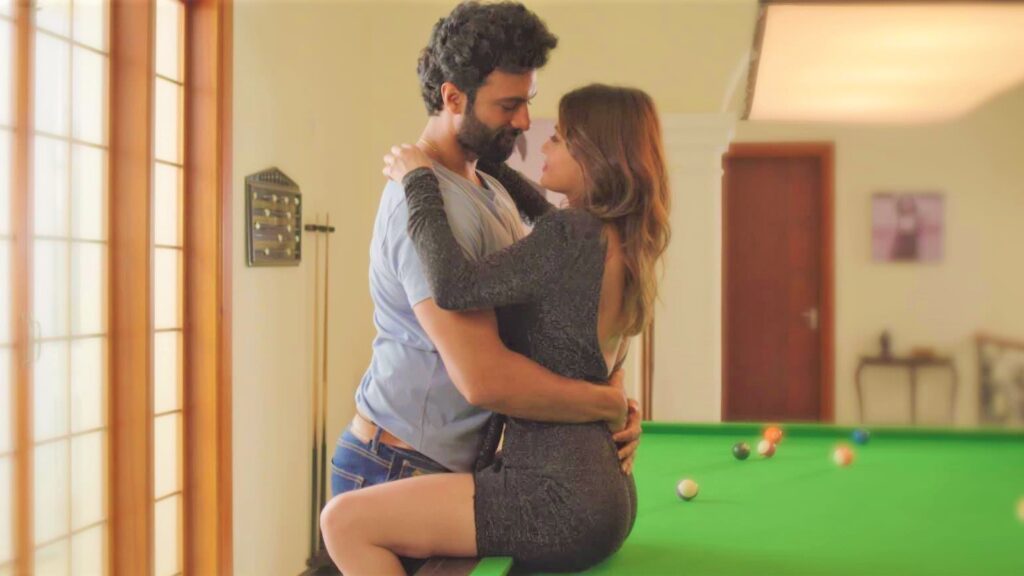 Couple getting close to each other on a pool table - places to have sex