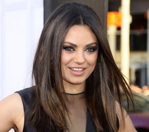 Smiling woman in black dress and Front Layers hairstyle - Hairstyles for Girls With Long Hair