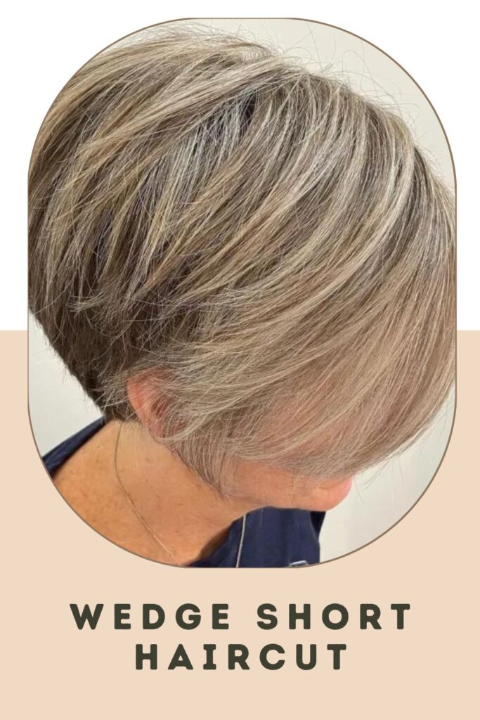 Woman in blue t-shirt showing the side view of her Wedge Short Haircut Woman in blue t-shirt showing the side view of her Wedge Short Haircut - best short hairstyles