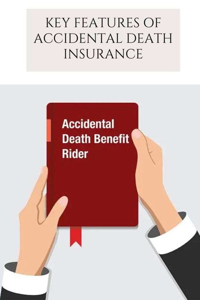 A book on Accidental Death Insurance benefits shown - Accidental Death Insurance