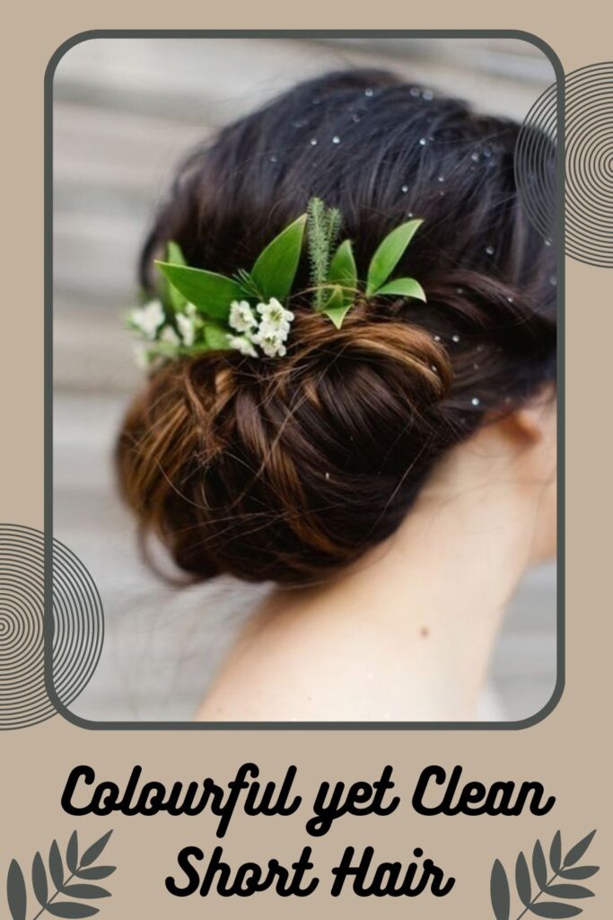 Woman showing the back view of her Colourful yet clean for your short hair Woman showing the back view of her Colourful yet clean for your short hair - best hairstyles for Indian hair