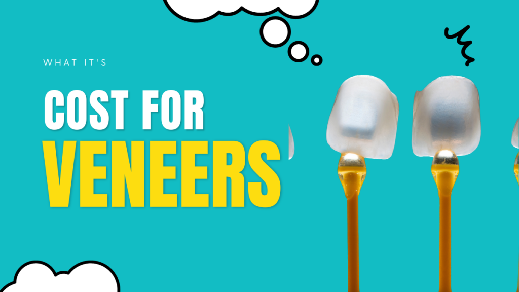 Cost for veneers | Vector image having Veneers put on stick