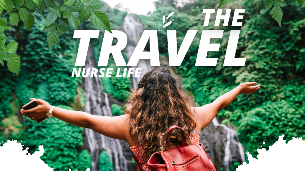 Travel Nurse Life - girl spreading her both hands in green