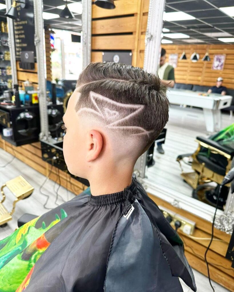 50+ Different Hairstyles for Boys in 2023 15 Zig Zag Sideline haircut for school boy