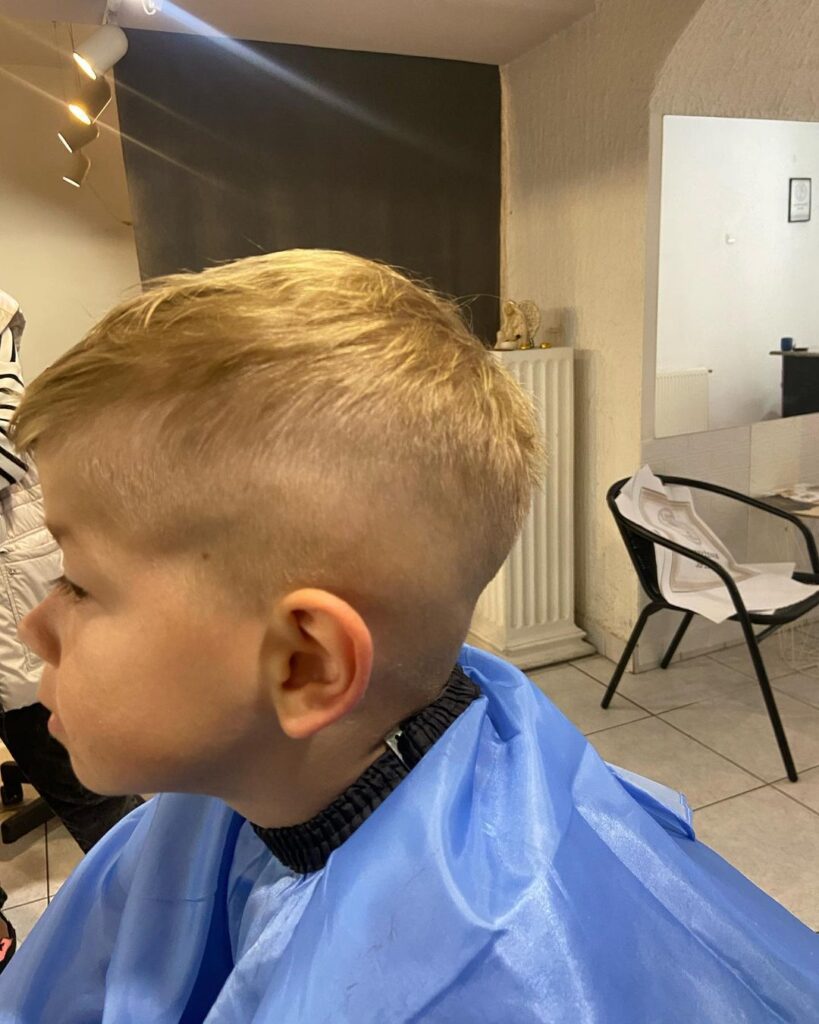50+ Different Hairstyles for Boys in 2023 16 Navy Side haircut for school boy