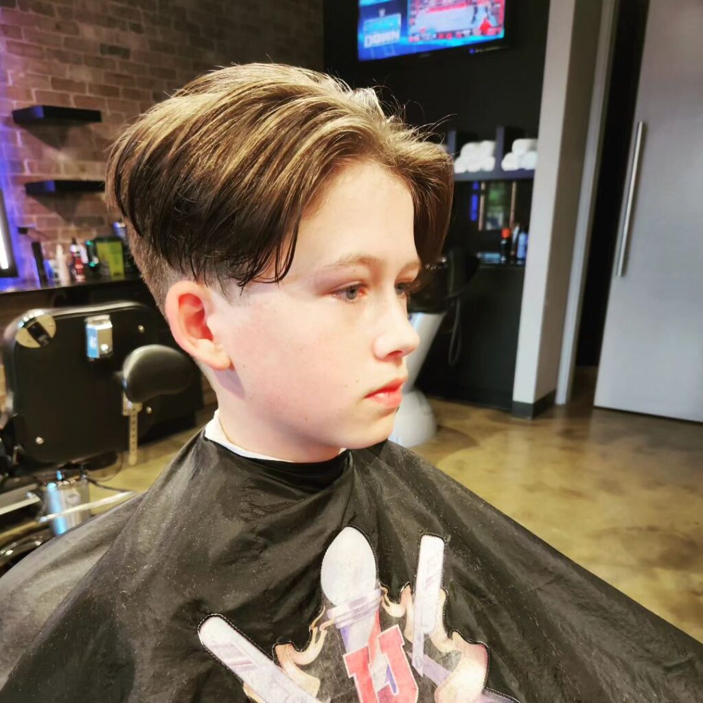 50+ Different Hairstyles for Boys in 2023 20 Side long haircut for school boy